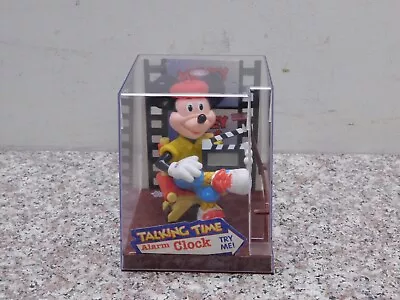 1991 Sounds Fun Disney Mickey Mouse Talking Time Director Alarm Clock NOS • $58.15