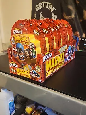 Mighty Beanz Marvel Super Heroes Series-2 5 Beanz Beans 2004 W/ Display Box RARE • $272.61