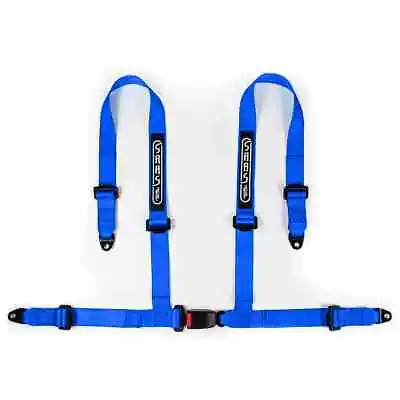 SAAS Racing Seatbelt Harness 4 Point Blue EC-R16 2  Inch S4302R16 • $154
