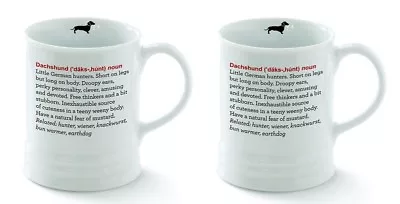 Set Of 2 Dachshund Definition Dog Coffee Cup • $18