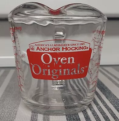 $9.99 • Buy Vintage Anchor Hocking Oven Originals 1 Pint 2 Cup Glass Measuring Cup 16oz 