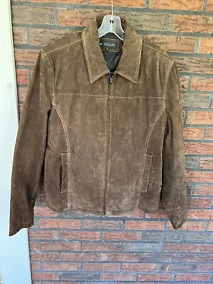 Vintage M. Julian Genuine Leather Jacket Large Brown Long Sleeve Coat • $30