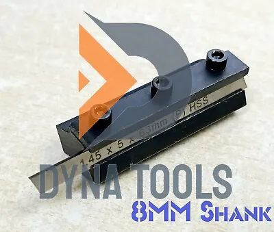 MINI LATHE CUT OFF PARTING TOOL HOLDER 8MM SHANK + 1x HSS BLADE 1.45 X 5 X 63MM • $18.75