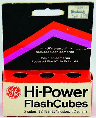 Vtg GE General Electric Hi Power Camera Flash Cubes Bulbs • $7.35