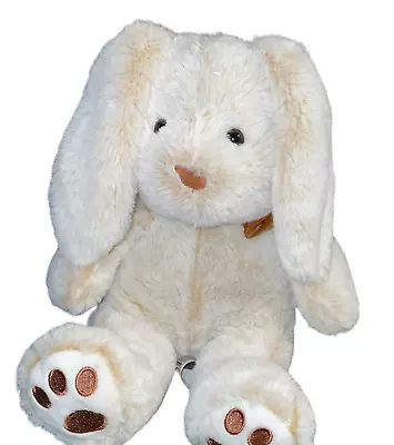 Walmart Bunny Rabbit Plush Lop Ears Ribbon Easter Embroider Nose Feet Cream 10” • $15.61