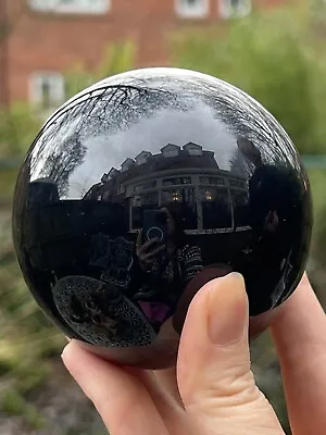 Black Obsidian Crystal Ball Large AAA+ Powerful / Creative / Protective 80mm • £29.99