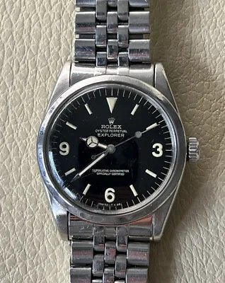1960’s Vintage Rolex Explorer Watch Reference 1016 With Glossy Gilt Dial • $18000