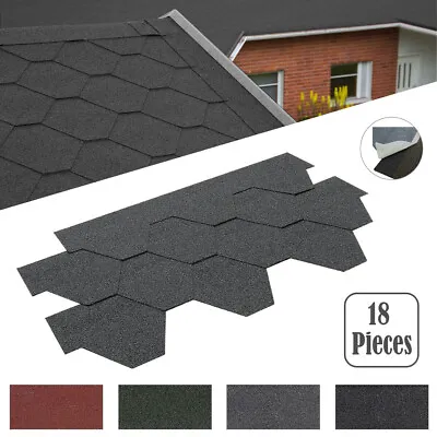 £39.95 • Buy 2.65sqm Hexagonal Roof Felt Tiles Shingles Sheds Log Cabins Summerhouses Garages