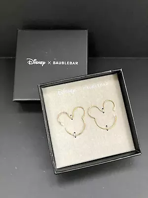 New Disney X Baublebar Mickey Mouse Gold Silhouette Earrings • $19.95