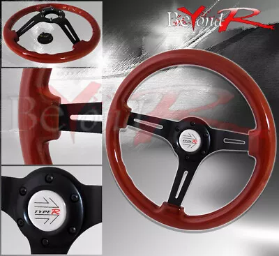 Trcking Road Drifting Tuning Sport Steering Wheel 6 Bolt Holes Horn • $68.99