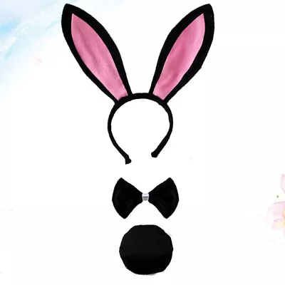  3 Pcs Rabbit Ear Headdress Suit For Kids Bunny Tail And Bowtie Clothing • £7.99