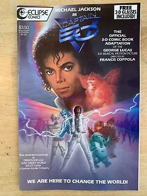 Michael Jackson As Captain EO 3-D Comic Book With Glasses Attached 1987 FN 6.0 • $50