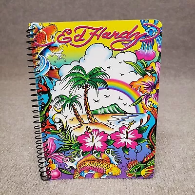 ED HARDY & LISA FRANK Koi Fish Geisha Hibiscus Spiral Bound Notebook 5.5 X 7 In • $12