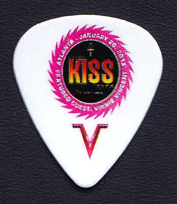 KISS Expo Atlanta 2018 Vinnie Vincent Meet & Greet VIP White Guitar Pick - 2018 • $74.99