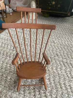 Vintage? Miniature Windsor Comb Back Rocking Chair Dollhouse Furniture • $18.95