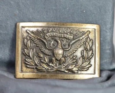 Antique/Vintage Brass Military Issue Eagle Belt Buckle E Pluribus Unum 3”x2” • $28.99