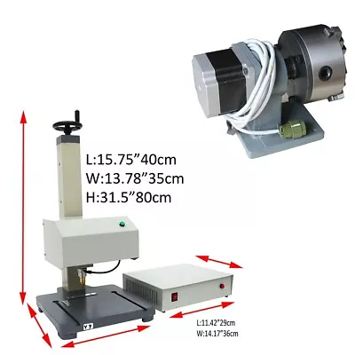 110V 6.7 X4.3  Pneumatic Dot Peen Marking Machine 400W With Rotation Axis • $930.75