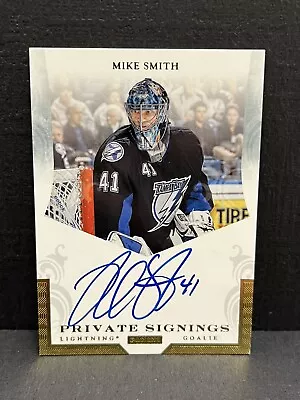 2011-12 Panini Private Signings Mike Smith Auto On Card MSM Tampa Bay Lightning • $19.97
