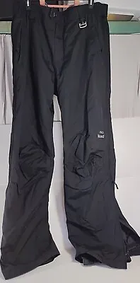 Marker Ski Snowboard Snow Pants Mens XL Lined Full Zip Legs Flex Knees Black • $22.99