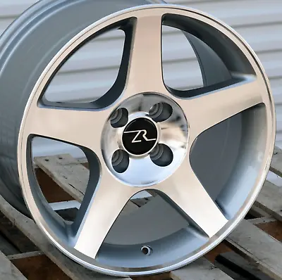 (1) 17  Gunmetal Machined 03 04 Cobra Style Wheels 17x9 4x108 +18 Mustang SALE • $125