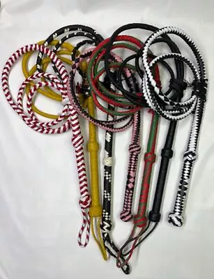 Genuine Leather Indiana Jones Style 12 Plaits Braided Leather Bull Whip 6 & 8ft • $35