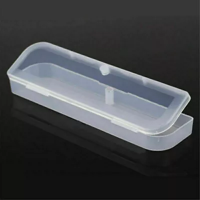 Plastic Clear Transparent With Lid Storage Box Container Pen Case Office School • £4.82