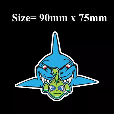 The Doctor  Valentino Rossi  Vinyl Waterproof Sticker Blue Shark And Green Fish • £2.99