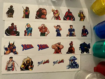 $10 • Buy Arcade Button Inserts Stickers X-Men Vs Street Fighter Arcade1up 1up