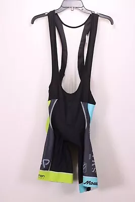 VERMARC Men’s 3XL Padded Cycling Bib Shorts -Black/Light Blue/Neon Team Issue • $49.99