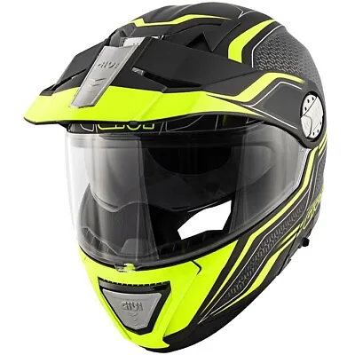 Motorcycle Helmet Modular GIVI HX33 X33 Canyon Layers Matte Black Yellow Size M • $380.17