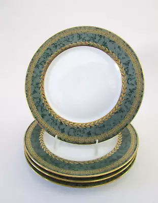 Gabriel Lucas Limitee Raynaud & Co. Limoges France Green Malachite Laurel Plates • $199