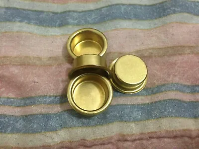 4 New 3/8” Deep 1  Wide Brass Flush Finger Pulls For Sliding Doors And Cabinets  • $3.85