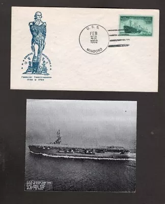 U.S.S. Mindoro (CVE-120) - Naval Ship's Cover - February 22 1952 • $4.99