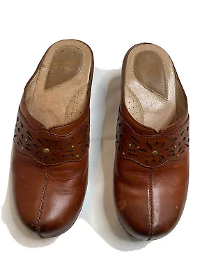 $29 • Buy DANSKO Shyanne Mules Clogs Slide Women’s Size 37/ US 6.5-7 Brown Leather Shoes