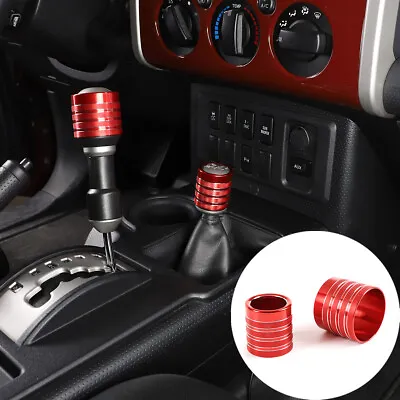 Red Alloy Car Gear Shifter Knob Head Cover Trim For Toyota FJ Cruiser 2007-2021 • $20.89