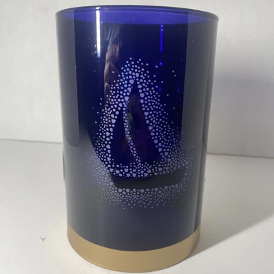 $8.99 • Buy Yankee Candle Holder Ocean Nautical Cobalt Glass Sailboat
