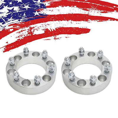 $39.69 • Buy 2x Wheel Spacers Adapters 6x5.5 1.5  Thick 12x1.5 Studs Fits All 6 Lug Pickups.!