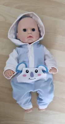 Blue Bear Face Hooded Outfit For 14 Inch Doll/ First Baby Annabell/Brother  • £6.99