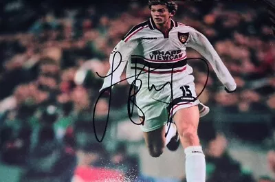 Jesper Blomqvist Treble Man Utd Hand Signed 12 X 8 Photo Manchester United Coa 1 • £21.99