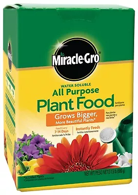 Miracle-Gro Water Soluble All Purpose Plant Food 1.5 Lbs. • $15.43