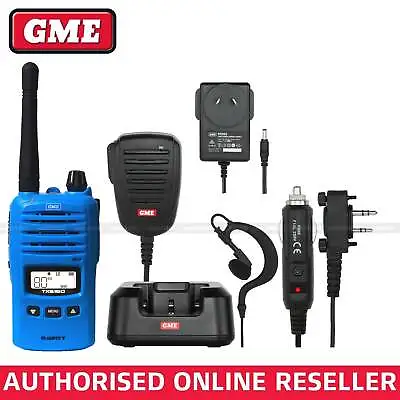 $319 • Buy Gme Tx6160xbl 'beyond Blue' 5 Watt Ip67 Cb Hand Held Radio & Accessory Pack