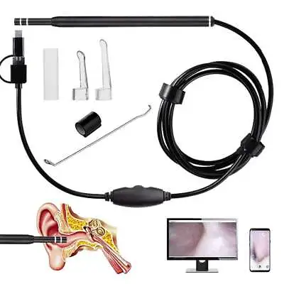 3 In1 Ear Cleaning Endoscope USB 5.5mm Visual Earpick Camera Spoon Otoscope Tool • $11.99