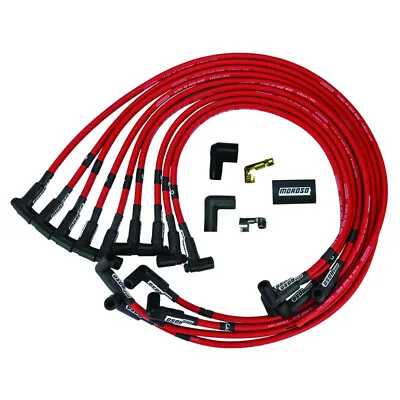 Moroso Plug Wire Set 73686; Ultra 40 Race 8.65mm Red HEI 90 Deg For SBC Under • $101.99