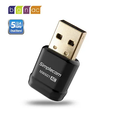 Mini 802.11ac AC600 USB WiFi Wireless Adapter Dongle PC Laptop 5GHz Dual Band • $16.95