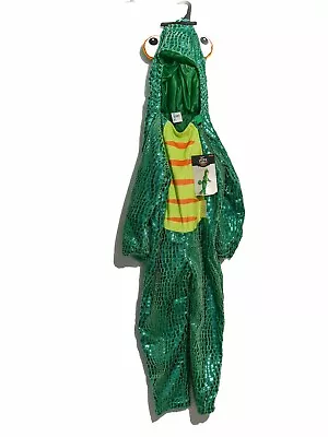Hyde & Eek Boutique Kids Green Chameleon Costume Full Zip Hooded Size 4-5T • $23.52