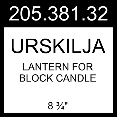 $52.99 • Buy IKEA URSKILJA Lantern For Block Candle White  8 ¾  205.381.32