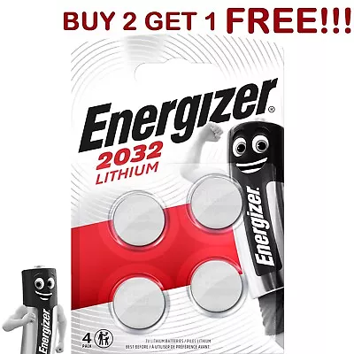 NEW ENERGIZER® CR2032 2032 3V Lithium Coin Cell Batteries - 4pack Long Life • £3.27