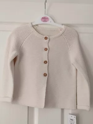 George Baby Girls Knitted Style Cardigan Size 12-18 Months. • £4