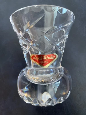 £7 • Buy Royal Brierley Crystal Thistle Vase  *excellent Condition/vintage /rare*