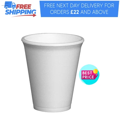 £309.92 • Buy White Dart Polystyrene Foam Disposable Cup For Party Hot Tea & Coffee With Lids 